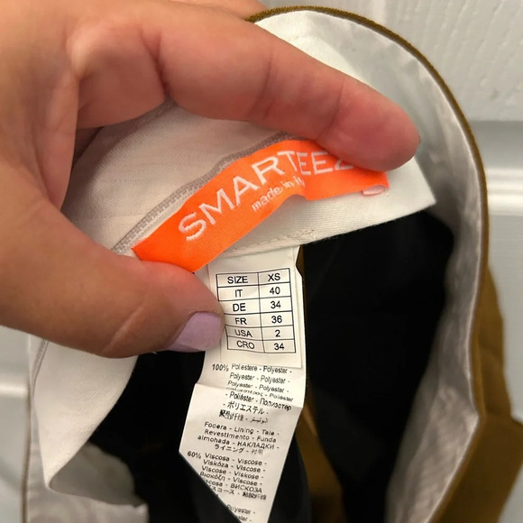 ! Smarteez Italy Contrast Trim Flared Trousers sz 2 - Picture 7 of 7